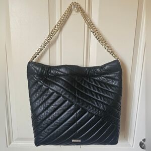 VINCE CAMUTO• PEHRI Black Leather Hobo/Sh.Bag🖤🧡